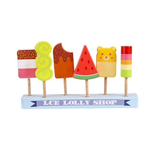 Toyvian Holz Am EIS Am Stiel So Tun Sie Sich Eiswagen für Kinder EIS Spielzeug für Kinder Set Fake Ice Toyvian Holz Am EIS Am Stiel So Tun Sie Sich Eiswagen für Kinder EIS Spielzeug für Kinder Set Fake Ice von Toyvian