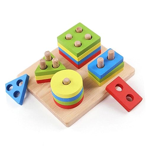 Toyvian Holz Baustein Set Geometrische Formen Puzzles Und Strukturspiele Lernspielzeug Für Kleinkinder Farben Zufällig Verschiedene Sets Für Kreatives Toyvian Holz Baustein Set Geometrische Formen Puzzles Und Strukturspiele Lernspielzeug Für Kleinkinder Farben Zufällig Verschiedene Sets Für Kreatives von Toyvian