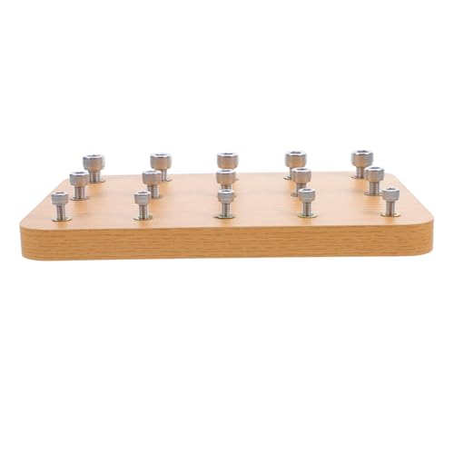 Toyvian Holz Fingertrainer für Handrehabilitation mit Schrauben und Muttern Stabiler Fingerübungsbrett zur Hand Auge Koordination Vielseitiges Trainingsgerät für Schlaganfall und Toyvian Holz Fingertrainer für Handrehabilitation mit Schrauben und Muttern Stabiler Fingerübungsbrett zur Hand Auge Koordination Vielseitiges Trainingsgerät für Schlaganfall und von Toyvian