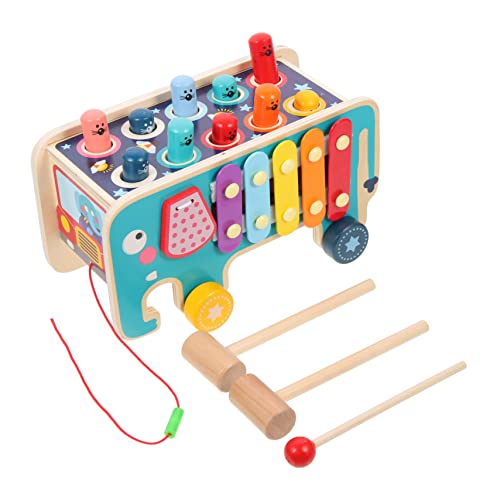 Toyvian 8-in-1-lernspielzeug Elefant Klopfspielzeug Aus Holz Entwicklungsspielzeug Für Jungen Und Mädchen Hand-Auge-koordination von Toyvian