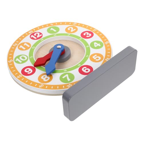 Toyvian Holz Lernuhr Buntes Zahlenmodell Lernuhr für Kleinkinder Zeitverständnis Fördern Motorische Fähigkeiten Spielerisch Entwickeln von Toyvian