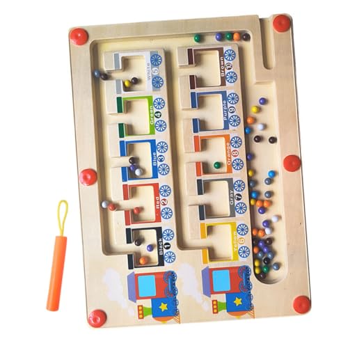 Toyvian Holz Magnetisches Lernspielzeug für Jahre Farb und Zahlen Sortierbrett mit Motorik Puzzle Pädagogisches Montessori Spiel Hand Auge Koordination und Kognitiver Entwicklung von Toyvian