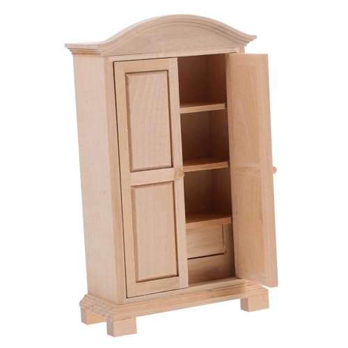 Toyvian Holz Mini Garderobe Puppenhaus Miniatur Schrank Modell Doll Layout Requisite DIY Mini Möbel Toyvian Holz Mini Garderobe Puppenhaus Miniatur Schrank Modell Doll Layout Requisite DIY Mini Möbel von Toyvian