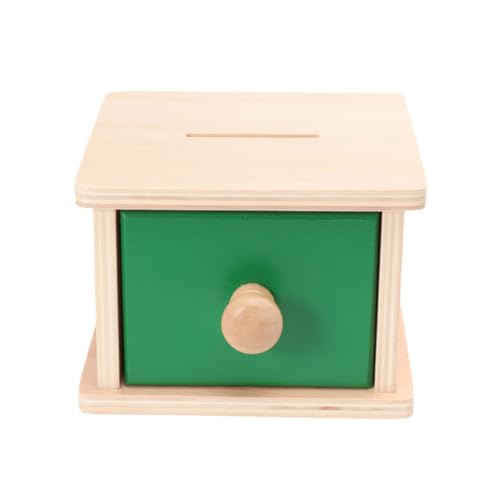 Toyvian Holz Münzbox Lernspielzeug Hand Auge Koordination Frühpädagogik Holzspielzeug für Jungen Mädchen Geschenkidee zur Feinmotorik und Konzentration von Toyvian