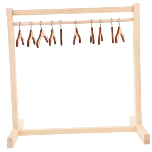Toyvian Holz Puppenkleiderständer mit Kleiderbügeln Einlagiger Puppenhaus Garderobe Langlebig und Fein Poliert zur Aufbewahrung und Präsentation von Puppenkleidung Toyvian Holz Puppenkleiderständer mit Kleiderbügeln Einlagiger Puppenhaus Garderobe Langlebig und Fein Poliert zur Aufbewahrung und Präsentation von Puppenkleidung von Toyvian