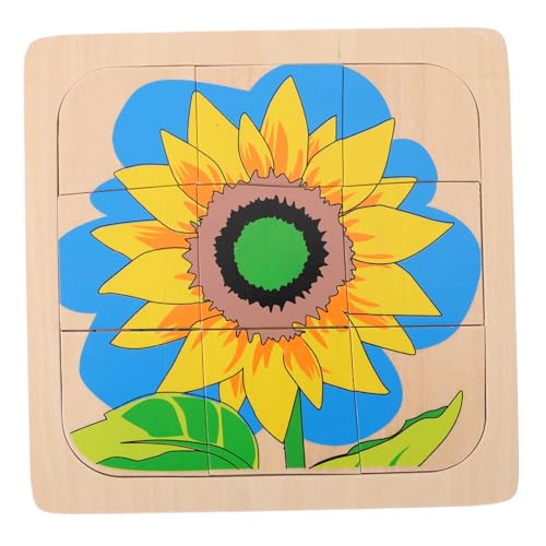 Toyvian Holz Puzzle für Mehrschichtiges Lernspielzeug Cartoon Design Pädagogisch Fördert Kognitive Fähigkeiten und Feinmotorik Geschenkidee für Jungen und Mädchen Ab Jahren von Toyvian