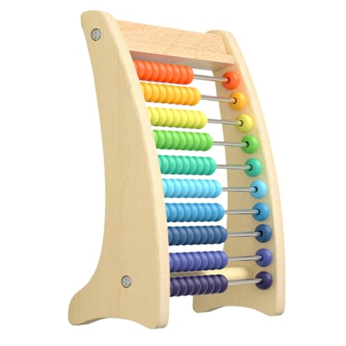 Toyvian Holz Rechenrahmen für Buntes Montessori Lernspielzeug Rechnen Zählhilfe und Mathematischem Verständnis Sicherer Holz Rechenrahmen für Grundschule und Vorschule von Toyvian