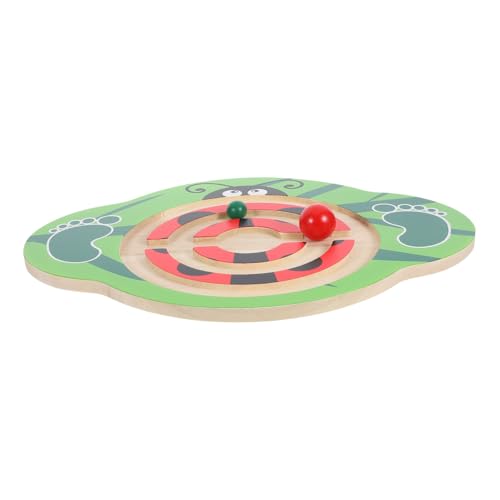 Toyvian Holz Wackelbrett Balance Plate für Kleinkinder Robustes Gleichgewichtstraining Multifunktional für Drinnen und Draußen Pädagogisches Balancierspielzeug für Ausdauer und Motorik von Toyvian