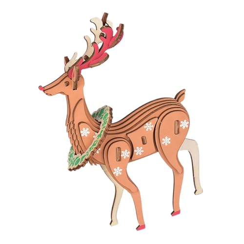 Toyvian Holz Weihnachtsrentier Puzzle DIY Kreatives Holzpuzzle Weihnachtsdeko Familienspiel Holzbausatz Toyvian Holz Weihnachtsrentier Puzzle DIY Kreatives Holzpuzzle Weihnachtsdeko Familienspiel Holzbausatz von Toyvian