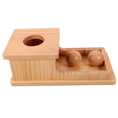 Toyvian Holz für Ballwurfbox Langlebig Formstabil Fördert Farb und Objekterkennung Geduld Konzentration für Frühkindliche Sensorische und Kognitive Entwicklung von Toyvian