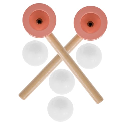 Toyvian Holzblasspielzeug Schwimmende Pustebälle Pädagogisches Kinderparty für Drinnen und Draußen Interaktives Lernspiel zur Körperkontrolle und Geschicklichkeitsförderung von Toyvian