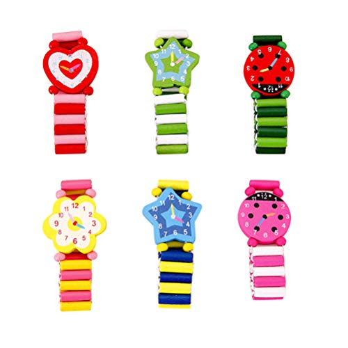 Toyvian Holzhandwerk Cartoon Simulation Uhr Armband Uhr Schreibwaren geeignet für Schüler und Kinder Simulation Uhr Kinderspielzeug 6 Stück Toyvian Holzhandwerk Cartoon Simulation Uhr Armband Uhr Schreibwaren geeignet für Schüler und Kinder Simulation Uhr Kinderspielzeug 6 Stück von Toyvian