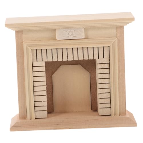 Toyvian Miniatur Kaminofen Für Miniaturobjekt Für Projekte Zubehör Für Dollhouse Szenen Unlackiert Und Leicht Zu Gestalten von Toyvian
