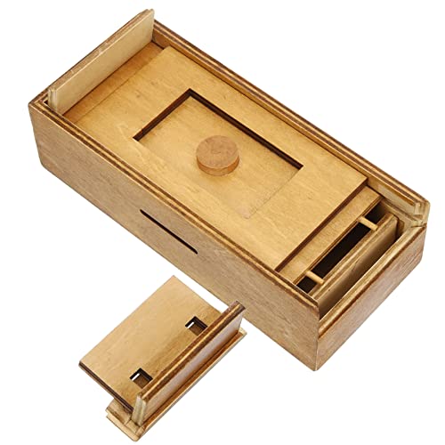 Toyvian Holzkastenspielzeug für Kognitive Puzzle Box mit Verstecktem Fach Verarbeitung für Weihnachten und Geburtstage Sicheres Holzspielzeug von Toyvian