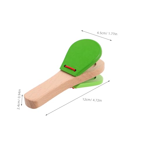 Toyvian Holzklapper für Langem Griff Montessori Musikspielzeug für Frühe Musikalische Entwicklung Handliches Percussion Instrument mit Glatten Kanten und Klarem Klang für Kleinkinder von Toyvian