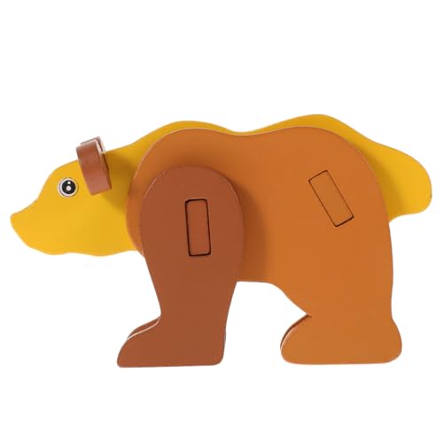 Toyvian Holzpuzzle Tierform Lernspielzeug für Kleinkinder Ab Jahren Sichere Glatte Kanten Langlebig und Farbenfroh Hand Auge Koordination und Fantasieentwicklung von Toyvian