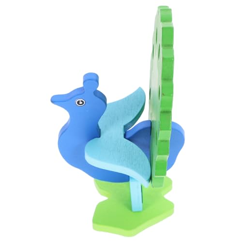 Toyvian Holzpuzzle Tierpuzzle aus Holz Buntes Lernspielzeug für Kleinkinder Fördert Feinmotorik Hand Auge Koordination und Kreatives Montessori für Jungen und Mädchen von Toyvian