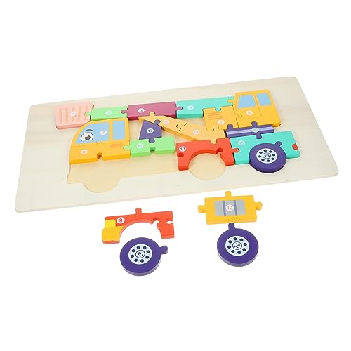 Toyvian Holzpuzzle für Kleinkinder Jahre Pädagogisches Holzspielzeug mit Baufahrzeug Robustes Lernspielzeug zur Motorischer Fähigkeiten und Sensorischer Entwicklung Toyvian Holzpuzzle für Kleinkinder Jahre Pädagogisches Holzspielzeug mit Baufahrzeug Robustes Lernspielzeug zur Motorischer Fähigkeiten und Sensorischer Entwicklung von Toyvian