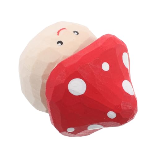 Toyvian Mini Holz Pilz Figurine Realistische Miniatur Deko Für Puppenhäuser Und Terrarien Lernspielzeug Holzspielzeug Für Kreative Projekte Und von Toyvian