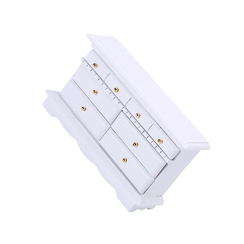 Toyvian 112 Miniatur Puppenhaus Holzdekor Tv-Schrank Modell Kommode Nachttisch Mini Dekoration Set von Toyvian
