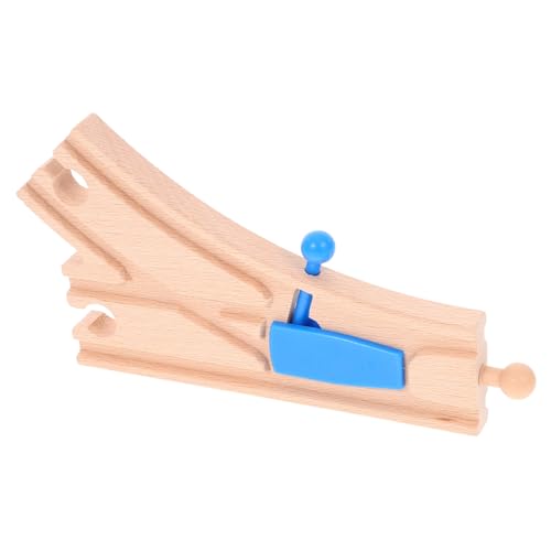 Toyvian Holzspielzeug Bahnweichen Holzschienenstück Für Kreative Spielwelten Kompatibel Mit Holzspur Sets Für Ab Jahren Blauem Design von Toyvian