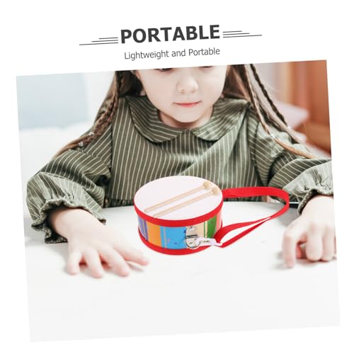 Toyvian Holzspielzeug Schlagzeug für Verstellbarem Gurt und Trommelstöcken Doppelseitiges Orff Handpercussion Instrument mit Buntem Cartoonmotiv für Kleinkinder Jungen Mädchen Toyvian Holzspielzeug Schlagzeug für Verstellbarem Gurt und Trommelstöcken Doppelseitiges Orff Handpercussion Instrument mit Buntem Cartoonmotiv für Kleinkinder Jungen Mädchen von Toyvian
