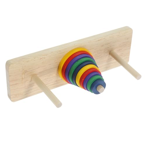 Toyvian Holzspielzeug Turm Von Hanoi Intellektuelles Für Erwachsene Rätsel Lösen Ringe DIY Für Partys Und Familienunterhaltung Lernspielzeug Für Kreative von Toyvian