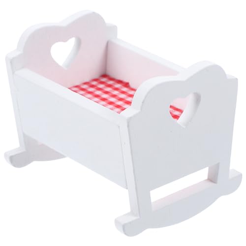 Toyvian Baby Puppenbett Miniatur Holz Miniatur Krippe Weiße Krippe Für Mini Robuste Und Kompakte Design Toyvian Baby Puppenbett Miniatur Holz Miniatur Krippe Weiße Krippe Für Mini Robuste Und Kompakte Design von Toyvian