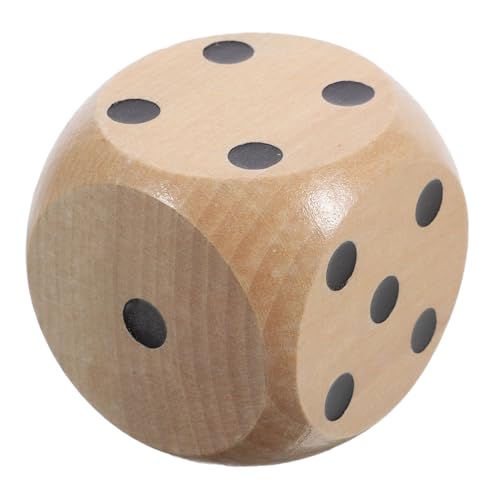 Toyvian Holzwürfel Großer Spielwürfel mit Abgerundeten Ecken für Partyspiele Lernspiele und Gewinnspiele Vielseitiges Spielrequisit aus Holz Leicht und Tragbar für Erwachsene von Toyvian