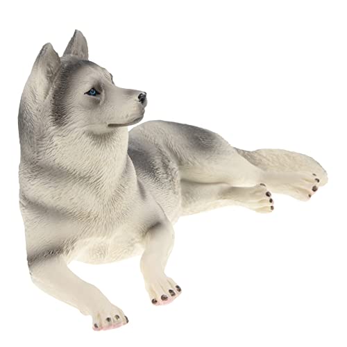 Toyvian Husky Modell Spielhund Figur Welpe Tier Grau Kunststoff Toyvian Husky Modell Spielhund Figur Welpe Tier Grau Kunststoff von Toyvian