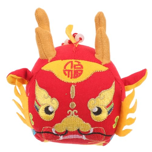 Toyvian Jahr des Drachen Plüschtier Glücksbringer Chinesisches Maskottchen Handgefertigt Vielseitige Dekoration Schlüsselanhänger Geschenkidee von Toyvian