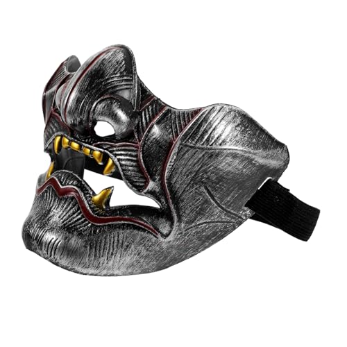 Toyvian Japanische Cosplay Halbmaske Authentische für Karneval Halloween und Theateraufführungen Bequemes Handwerkskunst und Einzigartiges Design von Toyvian