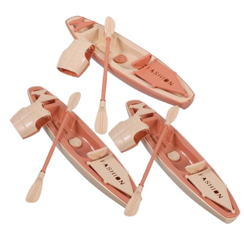 Toyvian Kajakspielzeug Miniboote Spielzeugboot Klein Kanu- Drinnen Spielzeugkanu Miniaturboot Kanu-Modell Miniatur-Segelboote Kanumodell Aus Kunststoff Plastikboot Beige Abs von Toyvian