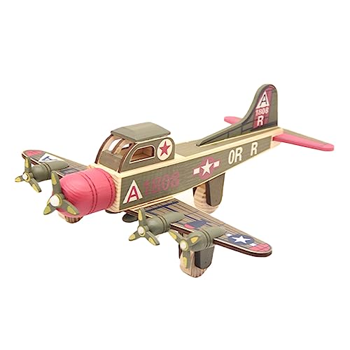 Toyvian Realistisches Flugzeug Aus Holz – Pädagogisches Kinderspielzeug – Fein Poliert – Entwicklung Der Motorischen Fähigkeiten von Toyvian