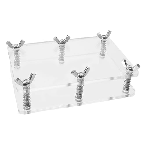 Toyvian Kartenkorrektor Kartenbegradiger Kartenpflegewerkzeug Kartenverformungskorrektor Karten Zubehör Kartenpressplatte Karten Reparatur Werkzeug Kartenpresse Acryl Transparent von Toyvian