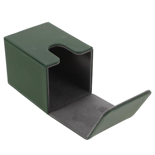 Toyvian Kartenspiel Aufbewahrungsbox PU Magnetische Kartenbox für Sammelkarten Praktischer Organizer für Spielekarten zum Schutz Organisation von Spielkarten Grün von Toyvian