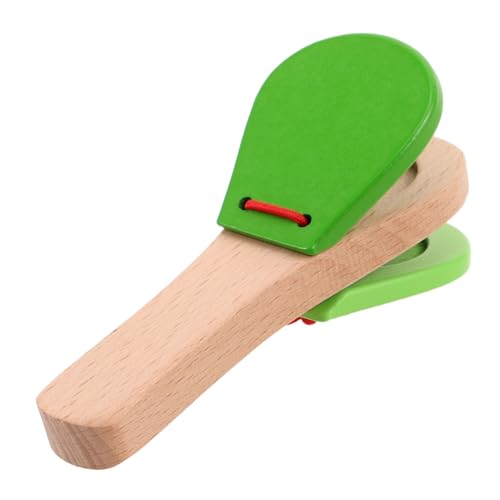 Toyvian Kastagnetten Aus Holz Hölzerne Handklöppel Musikinstrumentenspielzeug Für Musikinstrumente Für Vorschulkinder Musikinstrumente Montessori-Instrumente Light Green Toyvian Kastagnetten Aus Holz Hölzerne Handklöppel Musikinstrumentenspielzeug Für Musikinstrumente Für Vorschulkinder Musikinstrumente Montessori-Instrumente Light Green von Toyvian