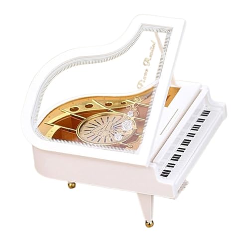 Toyvian Kasten Musikbox Figur Ballett Geformt Miniatur Retro Ballerina Gold Empfindlich Klassisch Musical Festival Drehen Antiquität Instrument Tisch Klein Mädchen Elegant Plastik von Toyvian
