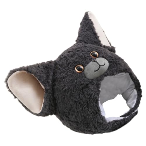 Toyvian Charmante Lockenkatze Plüsch Pelzigen Hoodie Kopfbedeckung Für Frauen Kostüm Party von Toyvian