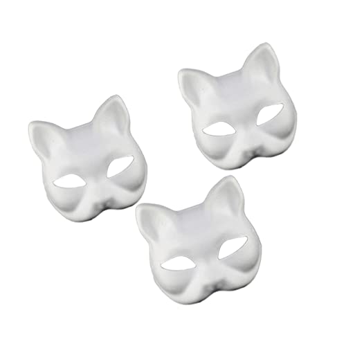 Toyvian Katzenmasken 3 Stück Weiße Bemalbare Masken Leere DIY- Masken Tier- Anziehmasken für Maskerade Halloween Cosplay- Kostüm Toyvian Katzenmasken 3 Stück Weiße Bemalbare Masken Leere DIY- Masken Tier- Anziehmasken für Maskerade Halloween Cosplay- Kostüm von Toyvian