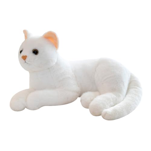 Toyvian Katzenspielzeug Weiche Stofftierpuppe Kätzchenspielzeug Mini-stofftier Große Kuscheltiere Gefüllte Katzenpuppe Stofftier Katze Stofftiere Stoffkatze Für Kinder Weiß Plüsch von Toyvian