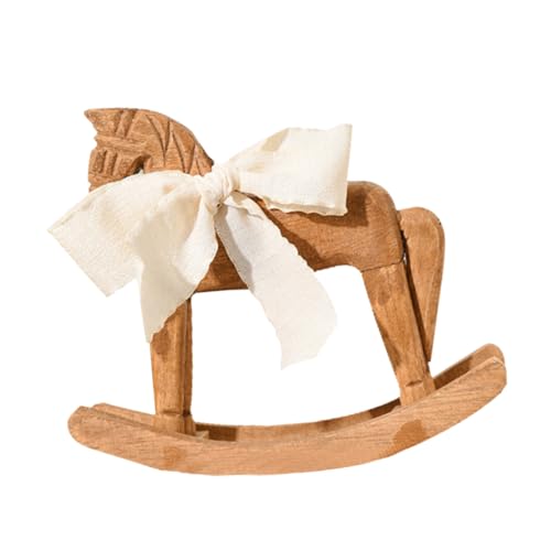 Toyvian Kiefernholz -schaukelpferd Mini Schaukelpferdfigur Holzornamente Für Wohnzimmer Landwirtschaftliche Ornamente Home Office Dekoration Holzhandwerk Light Brown Schleife Toyvian Kiefernholz -schaukelpferd Mini Schaukelpferdfigur Holzornamente Für Wohnzimmer Landwirtschaftliche Ornamente Home Office Dekoration Holzhandwerk Light Brown Schleife von Toyvian
