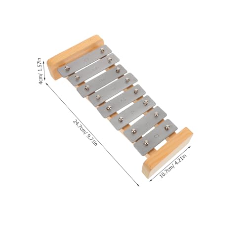 Toyvian Kinderklavier aus Aluminium Schlagzeug-Xylophon Musikspielzeug für Musikinstrumente Percussion Musical Instrument Xylophon Babyspielzeug Kindermusikinstrumente Kunststoff Khaki von Toyvian