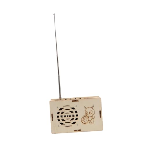 Toyvian Kinderradio experimentierkasten kinderspielzeug handmontiertes “: Holzradio Modell Wissenschaft Bauen Sie Ihr eigenes Radio Bauspielzeug aus Holz Metall Khaki von Toyvian