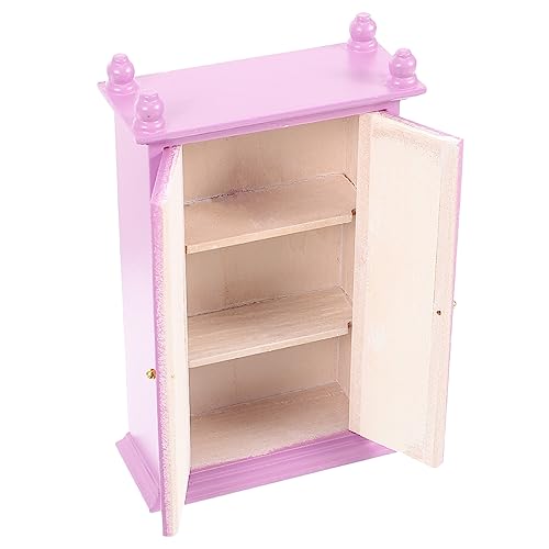 Toyvian Klare Puppenhaus Kleiderschrank Mini Holz Kleiderschrank Kleine Hausmöbel Für DIY Toyvian Klare Puppenhaus Kleiderschrank Mini Holz Kleiderschrank Kleine Hausmöbel Für DIY von Toyvian