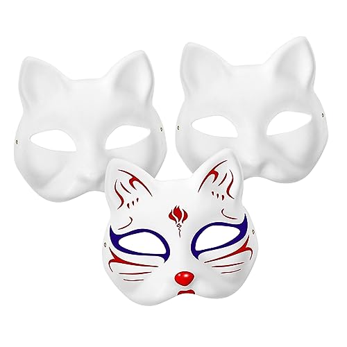 Toyvian Kleid 6 Stk Cosplay-maske Katzenmaske Selber Machen Maskerade-maske Kinder Gesichtsmaske Katzenmaske Für Kinder Selber Machen Masken Zeichnen Weiß Karikatur Männer Und Frauen Tier von Toyvian