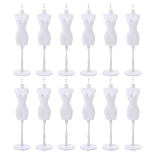 Toyvian Kleiderbügel 12 Stücke Puppenständer Puppenhalter Mini Puppen Ständer Puppen Display Halter Kleiderbügel für Barbi Schaufensterpuppe Puppenkleidung Puppenkleid Actionfigur Modell von Toyvian