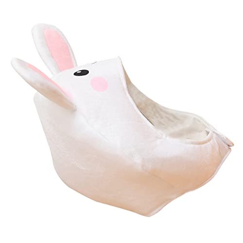 Toyvian Kleine Weiße Kaninchen Kopfbedeckung Beanie Mütze Bären Mütze Küken Meerschweinchen Mütze Cowgirl Mütze Deerstalker Tierschwanz Hase Frosch Süße Beanie Kauen Lustige Heu Chemo von Toyvian