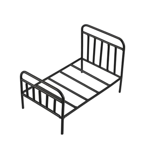 Toyvian Kleiner Bettblumentopfstand Kleine Puppenstubenmöbel Miniatur-puppenstubenbett Mini-hausbett Kleines Hauszubehör Kleiner Blumentopfhalter Winzige Möbelminiaturen Black Eisen von Toyvian