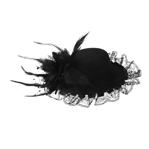 Toyvian Kleiner Mini Hut Fascinator mit Federschmuck Modischer Haarclip für Damen Bequemer Vielseitig für Bühne Tanz und Party Sicherer Halt Elegantes Accessoire von Toyvian